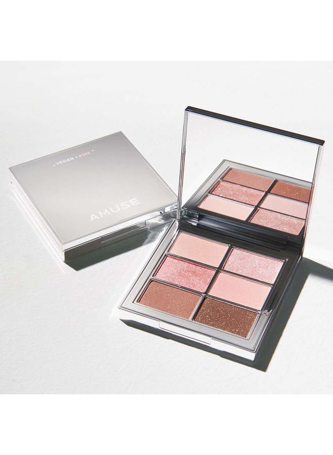 AMUSE Eye Vegan Sheer Palette 6 Colors Eyeshadow Matt Shimmery Sheer Glitter Shades K-Beauty Natural Makeup 01 Sheer Nude - Image 5