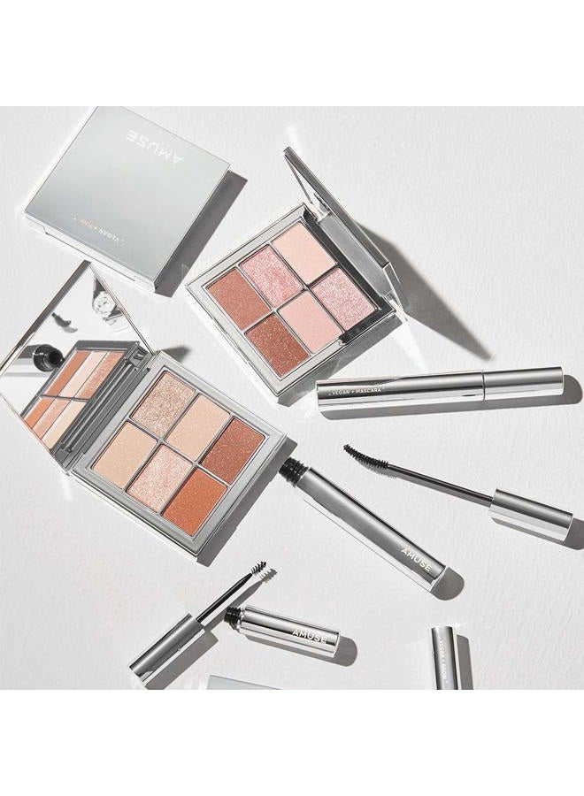 AMUSE Eye Vegan Sheer Palette 6 Colors Eyeshadow Matt Shimmery Sheer Glitter Shades K-Beauty Natural Makeup 01 Sheer Nude - Image 2