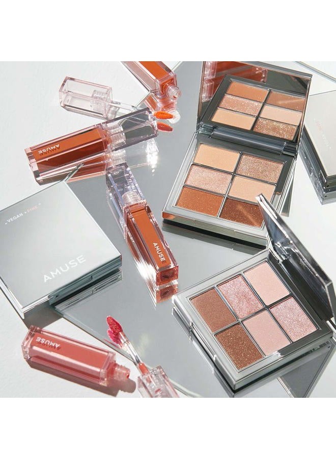 AMUSE Eye Vegan Sheer Palette 6 Colors Eyeshadow Matt Shimmery Sheer Glitter Shades K-Beauty Natural Makeup 01 Sheer Nude - Image 3