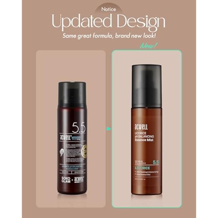 ACWELL Licorice pH Balancing Essence Hydrating Face Mist 3.38 fl.oz. - Soothing and Hydrating with Licorice Water for Instant Moisturization, Facial Mist Without Nitrogen for All Skin Types - Image 2