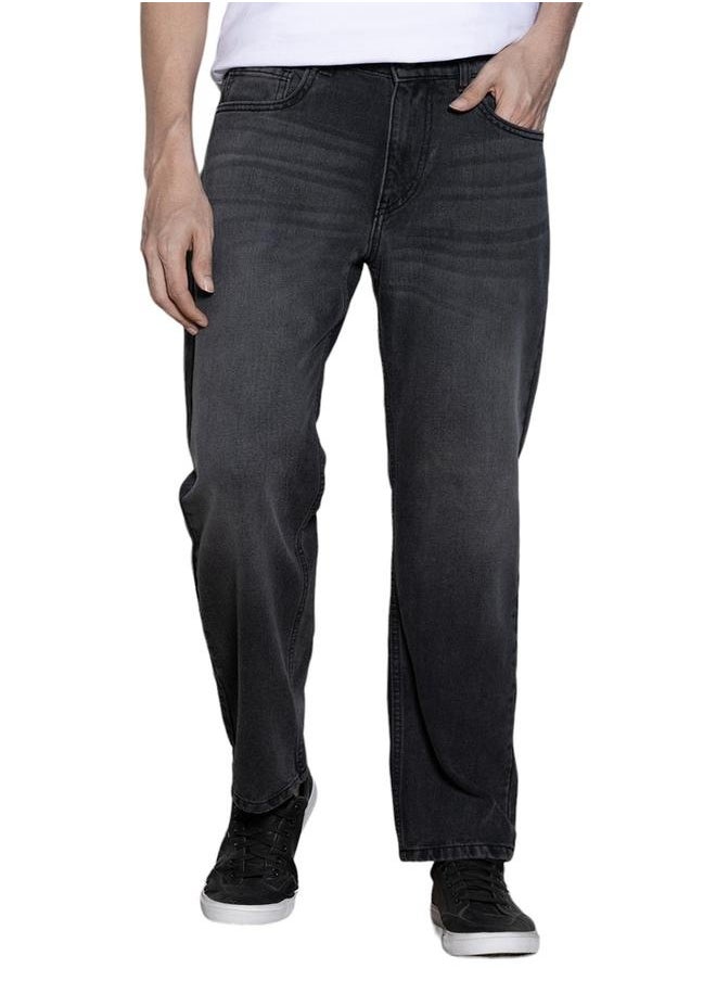 Dennis Lingo Men’s Dark Grey Relaxed Fit Jeans  - Image 2