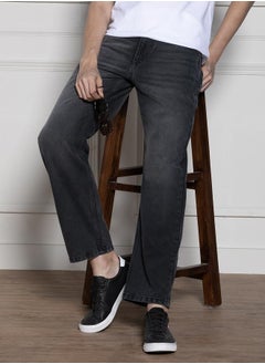 Dennis Lingo Men’s Dark Grey Relaxed Fit Jeans  - Image 5
