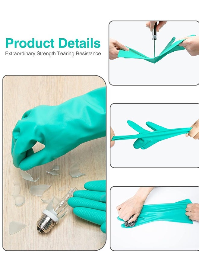 Sweet Life Best Nitrile Rubber Cleaning, Household, Dishwashing Gloves, Latex Free, Vinyl Free, Reusable not Disposable, Large L  - Image 4