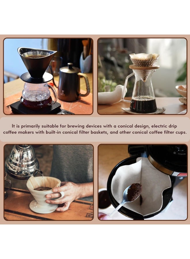 MOMENT Coffee Filter 100 pcs, Coffee Filter Paper Unbleached Disposable Coffee Filters Paper for Pour Over and Drip Coffee Maker 2 4 Cups - Image 3