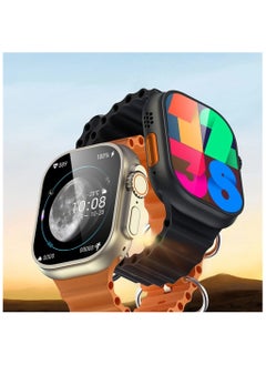 SP Smart Watch 7+1 Ultra with Finger Sensor for Call Answering, Calorie Counting, and Message Notifications – Supports Arabic Language, Comes with 7 Extra Straps, 49mm, Multi-Color  - Image 4
