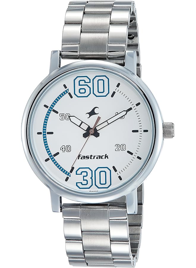 فاستراك ساعة فوندامنتالز التناظرية للرجال بمينا أبيض - Image 1