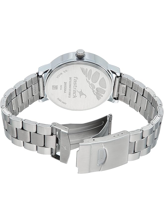 فاستراك ساعة فوندامنتالز التناظرية للرجال بمينا أبيض - Image 2