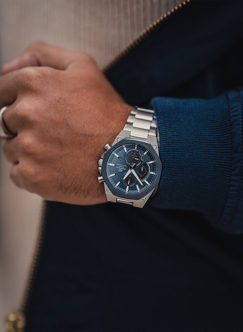 CASIO Edifice Chronograph Solar Powered Stainless Steel Men's Watch EFS-S570DB-2A - Image 3