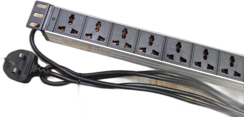 إكس فورم XForm PDU 10 WAY - وحدة توزيع طاقة متعددة المقابس 10 وحدات 13 أمبير مثبتة على رف 1U، لون فضي، مخرج قياسي مع مفتاح، توزيع طاقة من الألومنيوم (10 مخارج) - Image 4