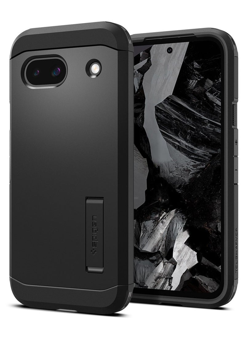 Spigen Tough Armor Google Pixel 8a Case Cover with Extreme Impact Foam & Kickstand - Black  - Image 1
