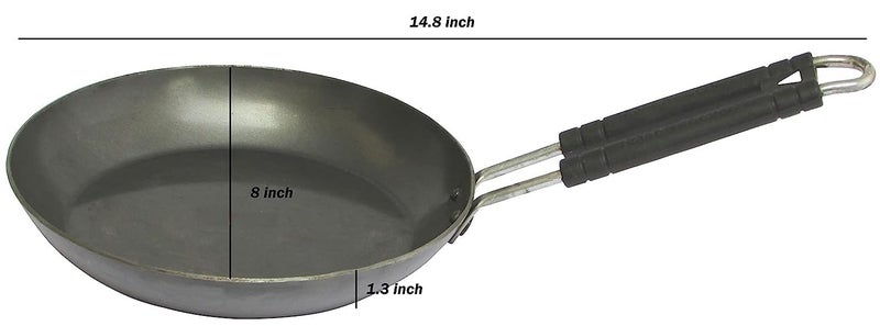 Zoov 3 Pcs Iron Set 8 inch frypan tawa 9 inch kadhai - Image 5