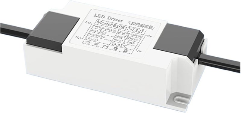 12 24W 120mA DC سناب على رأس ذكر سائق LED إمداد الطاقة للضوء البقعة ضوء لوحة - Image 1