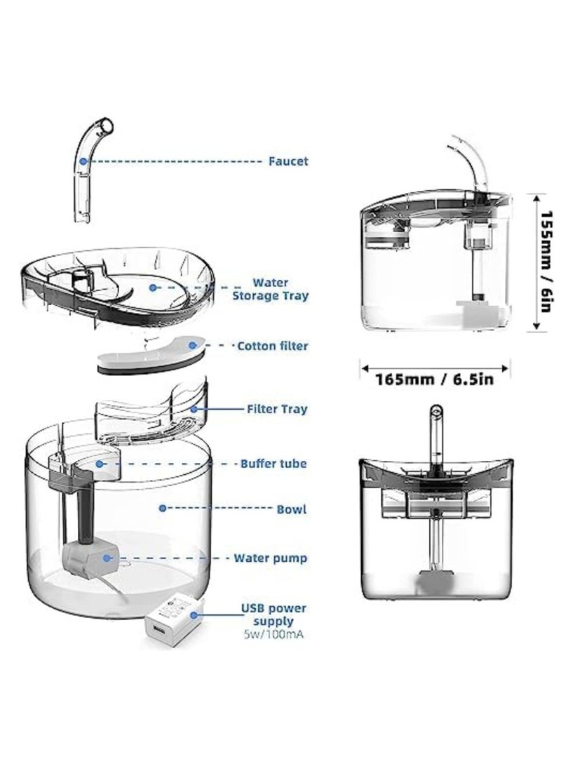 Queens Automatic Cat Water Fountain with Stainless Steel Design - Ensuring Fresh, Clean Water for Your Feline Companion - Image 2