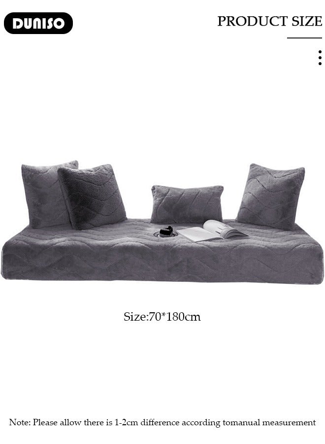 DUNISO Thick Plush Bay Window Mat Window sill Blanket, Non-Slip Bay Window Cushion Pad, Modern Windowsill Bench Seat Cushion for Indoor Tatami Sofa Decor Home Bedroom Living Room - Image 2