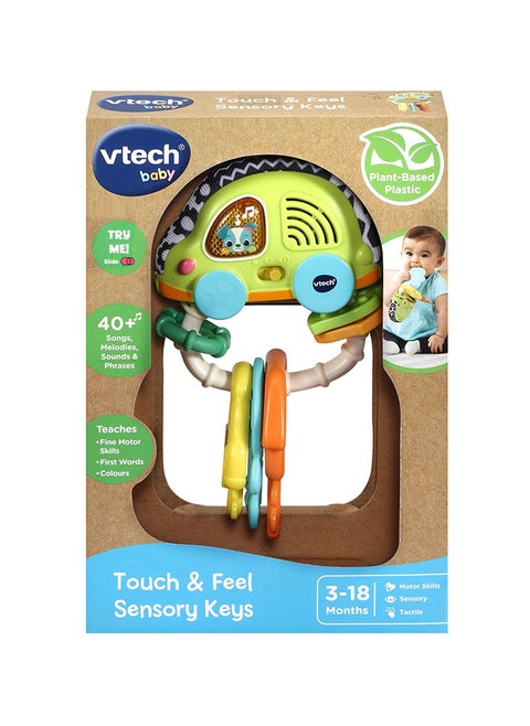 Touch And Feel Sensory Keys, Interactive And Developmental Toy With Sounds And Music, For Boys And Girls, Suitable For Ages 3 Months+