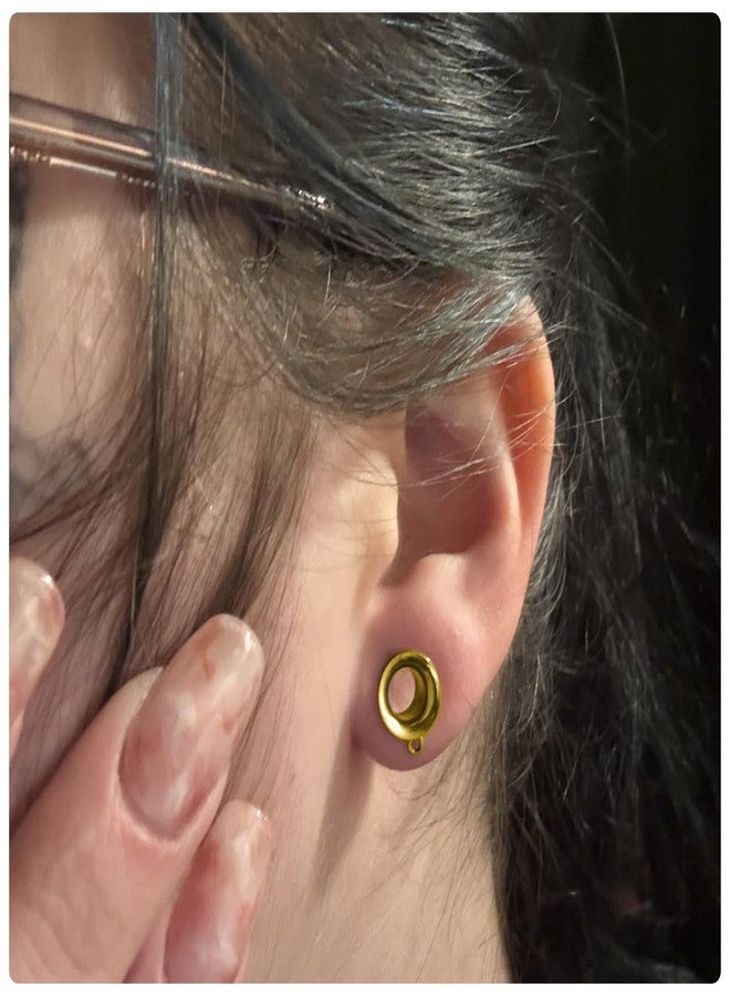 Cisyozi 20mm DIY Tunnels Plugs Gauges Earrings for Ears 13/16 inch 316L Surgical Stainelss Steel Gold Double Flare Tunnel Plug for Ear Dangle Gauges Accessories Piercing Jewelry Women Men 20 mm - Image 3