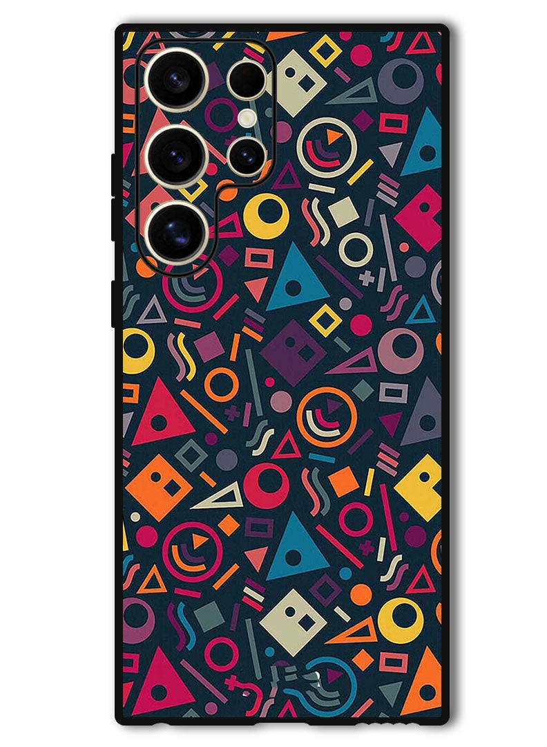 Theodor Protective Case Anti Scratch Shock Proof Bumper Cover For Samsung Galaxy S24 Ultra Shape Doodles - Image 1