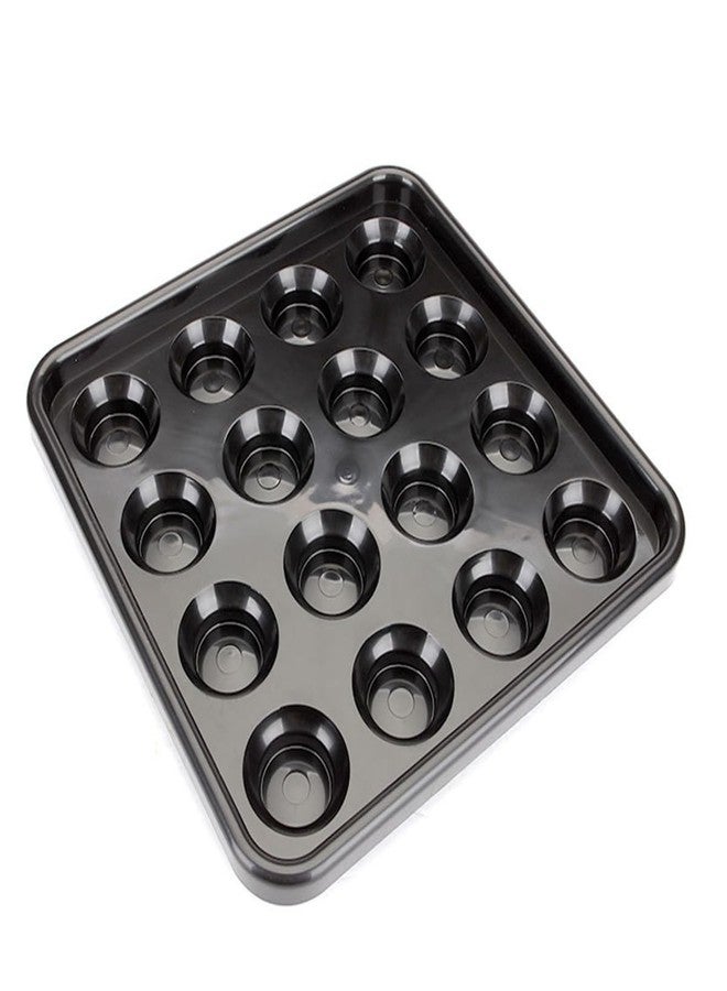 ZYAMY Black Plastic Billiard Carrying Tray - Store 16 Balls - Full Set of Standard Size Billiard Balls - 2-1/4 inch Size - Image 1