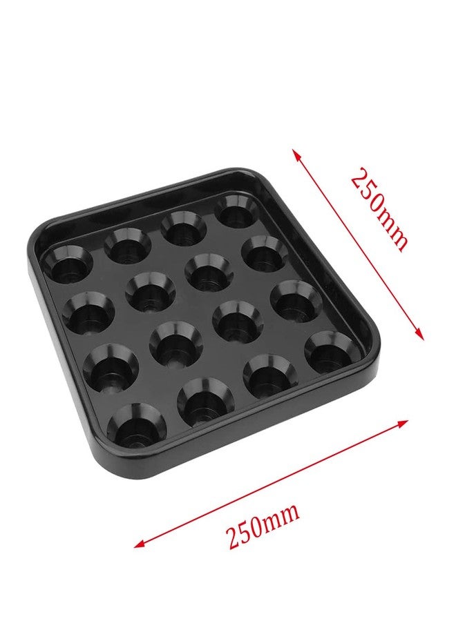 ZYAMY Black Plastic Billiard Carrying Tray - Store 16 Balls - Full Set of Standard Size Billiard Balls - 2-1/4 inch Size - Image 2
