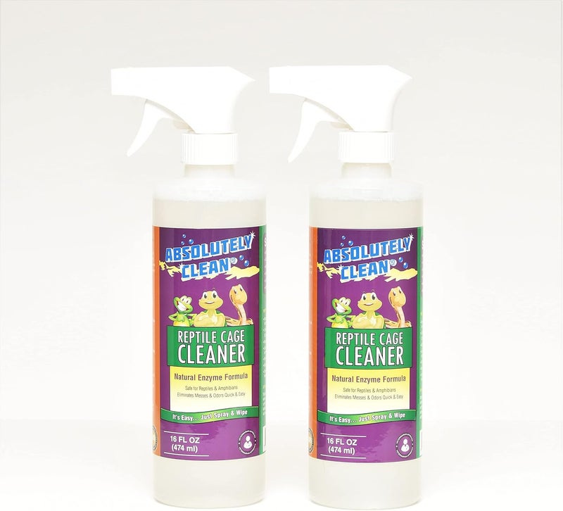 Absolutely Clean Amazing Reptile & Amphibian Terrarium Cleaner and Odor Eliminator - Just Spray/Wipe - Safely & Easily Removes Reptile & Amphibian Messes - USA Made - Image 1