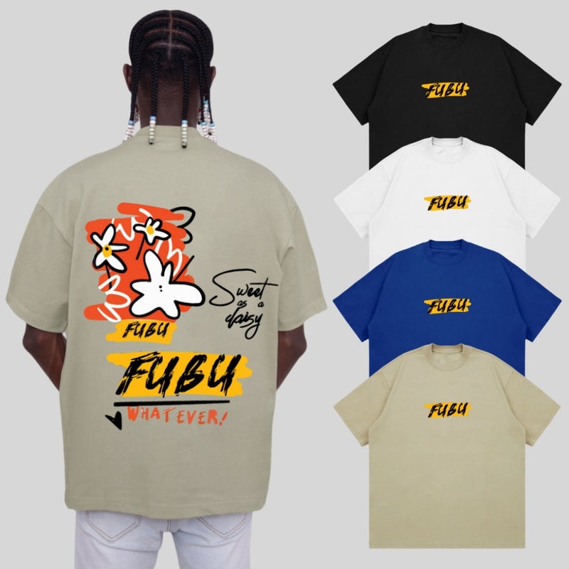 260G American Style Retro Letter Graffiti Print T-Shirt Loose Casual Couple Oversize Short Sleeve Top - Image 3