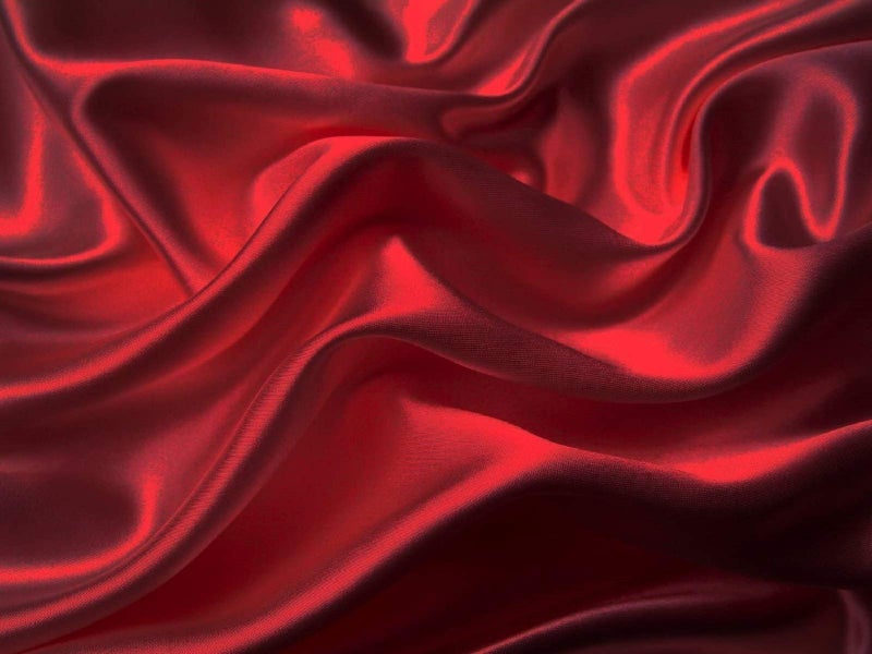 Mk Collection 4pc Soft Silky Satin Solid Color Deep Pocket Sheet Set Red King