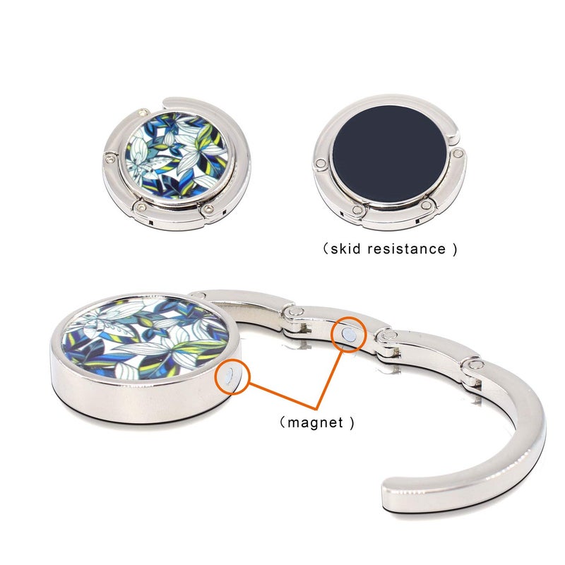 BEAVOING Set of 6 Mixed Pattern Foldable Womens Bag Purse Hook Handbag Hanger Holder - Image 3