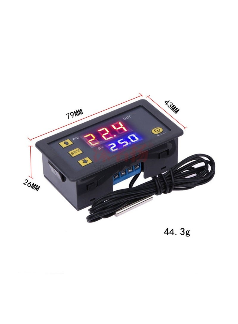 واي آند دي Digital LED Temperature Controller Module, 2 Pcs Precise Programmable Thermostat Switch with Waterproof Probe, for Heating Cooling, -50℃ to 120℃ (12V, 10A, 120W Capacity) - Image 2