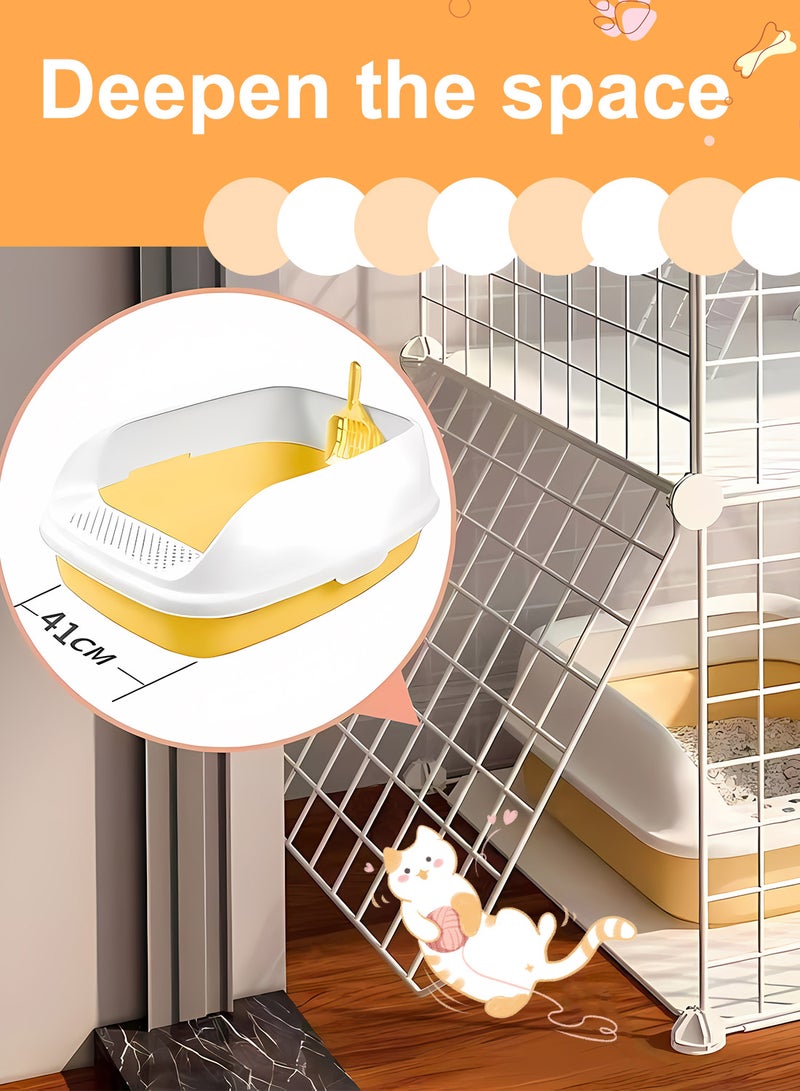 Kidle Cat Cage Home Kitten Villa Large Free Space Encrypted Cat House Three Layers Small Cat House Indoor  - Image 5