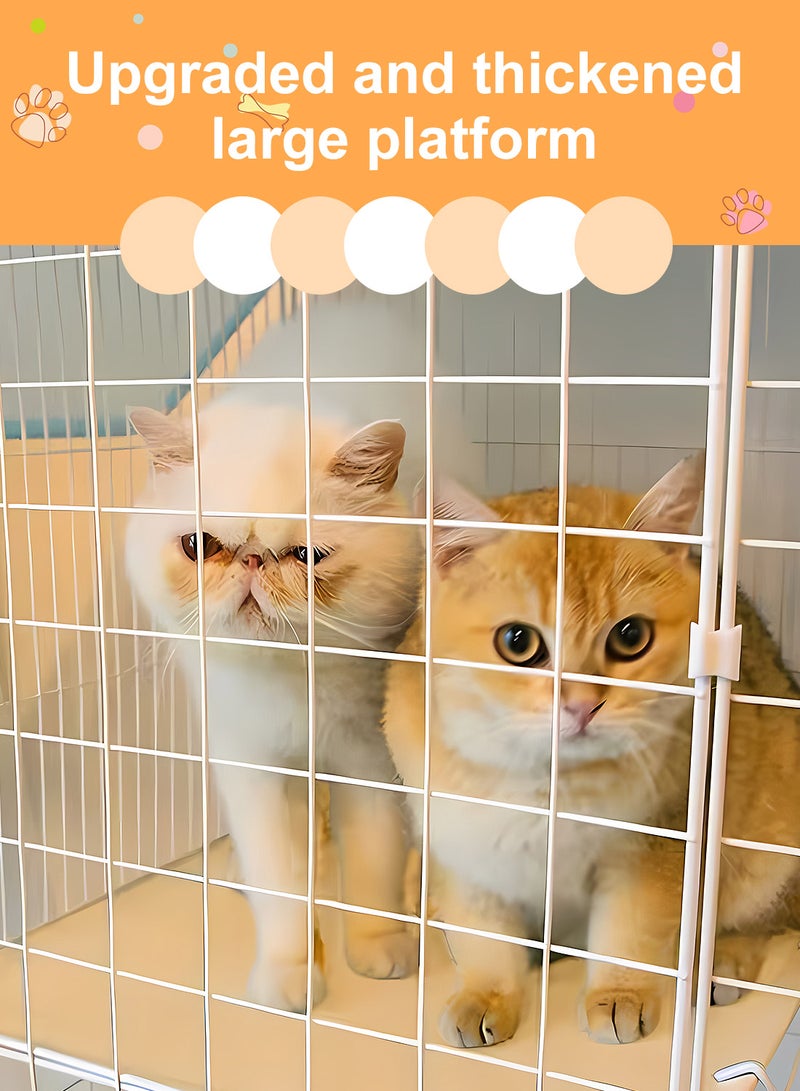 Kidle Cat Cage Home Kitten Villa Large Free Space Encrypted Cat House Three Layers Small Cat House Indoor  - Image 2