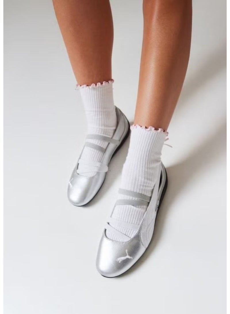 PUMA Chaussons de ballet Speedcat pour femmes - Argent brillant - Chaussures confortables et élégantes - Image 5