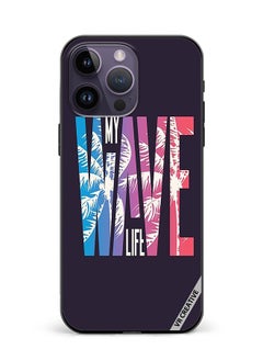 Protective Case Cover For Apple iPhone 15 Pro Wave Design Multicolour