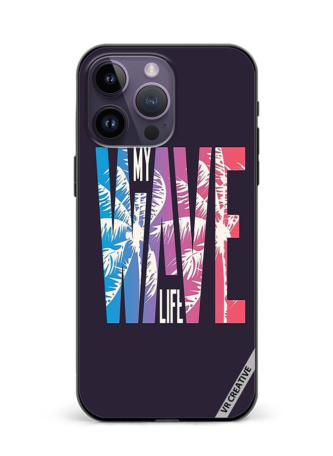 VR CREATIVE - Protective Case Cover For Apple iPhone 15 Pro Wave Design Multicolour - Image 1