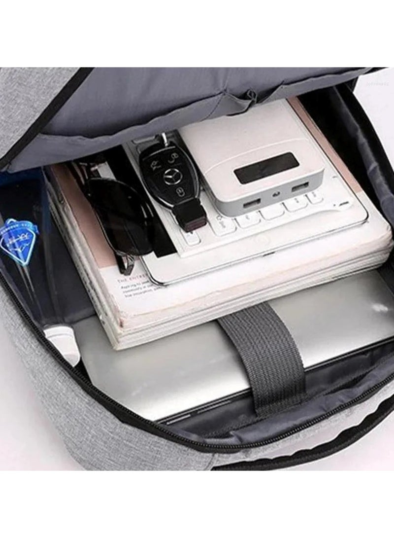 هويتك حقيبة سفر متعددة الوظائف مقاومة للماء ذات سعة كبيرة للمدرسة والاستكشاف في الهواء الطلق، رمادي فاتح - Image 3