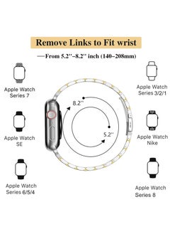 Solid Stainless Steel Band Compatible with 49mm 46mm 45mm 44mm 42mm 41mm 40mm 38mm, Metal Strap for iWatch Series Ultra/Ultra2/10/9/8/7/6/5/4/3/2/1 SE Women and Men, Silver& Pink - pzsku/Z28BFB5D4EFB7D6679A69Z/45/_/1731570391/44d48e29-1749-425b-af45-f4244deb5cdd