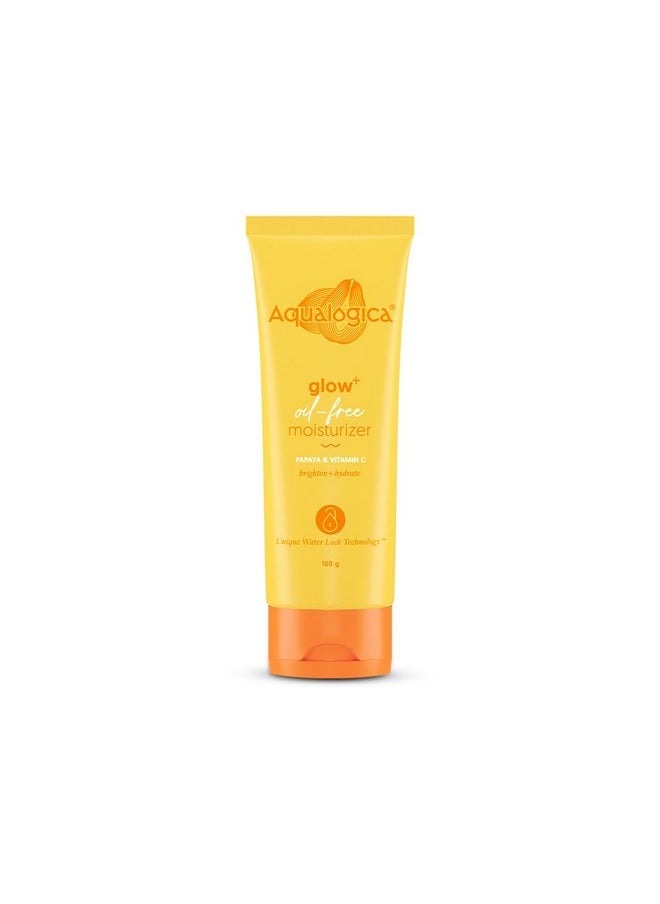 Aqualogica Aqualogica Glow+ Oil-Free Moisturizer with Papaya & Vitamin C| Moisturizes to Enhance Glow & Texture | Controls Excess Oil | 100g  - Image 1