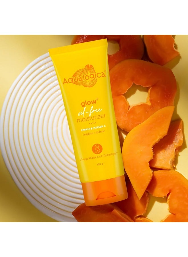 Aqualogica Aqualogica Glow+ Oil-Free Moisturizer with Papaya & Vitamin C| Moisturizes to Enhance Glow & Texture | Controls Excess Oil | 100g  - Image 2