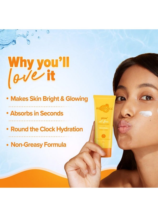 Aqualogica Aqualogica Glow+ Oil-Free Moisturizer with Papaya & Vitamin C| Moisturizes to Enhance Glow & Texture | Controls Excess Oil | 100g  - Image 3
