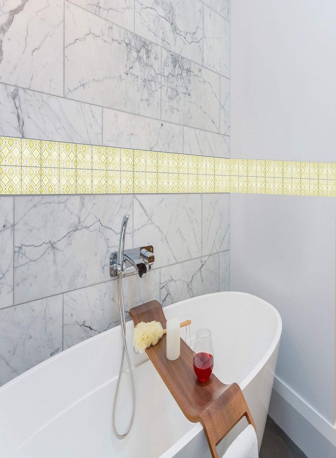 PRINTELLIGENT Wall Tile Decals Sticker Self Adhesive Tile Decoration - Size:500 cm x 10 cm - by Khriki - Pattern #6 - Image 3