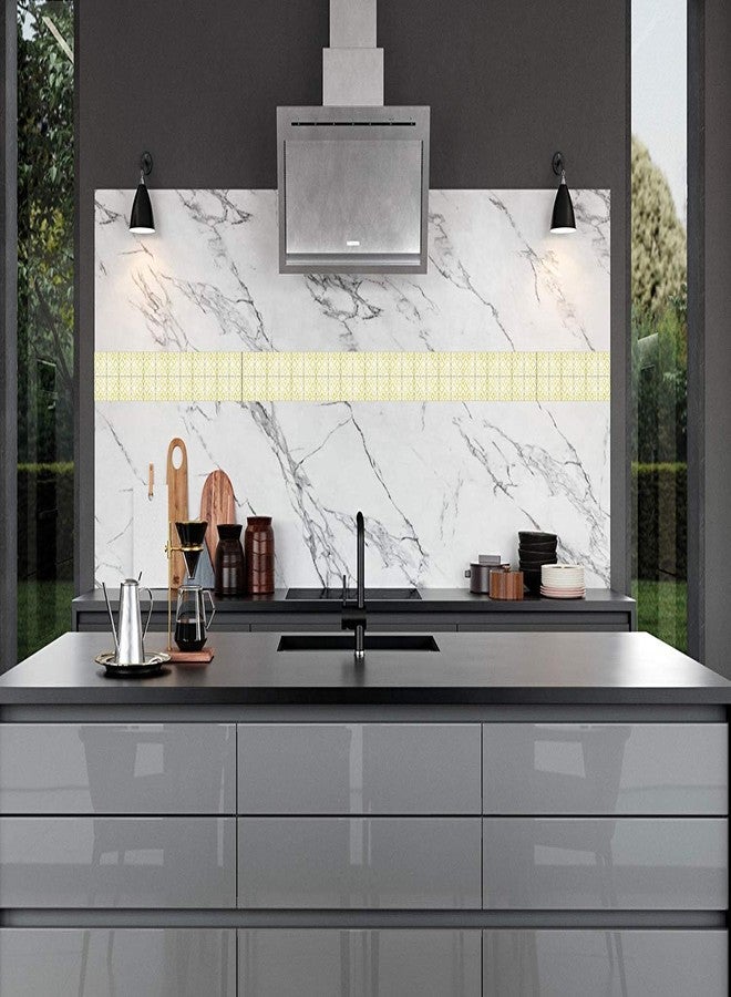 PRINTELLIGENT Wall Tile Decals Sticker Self Adhesive Tile Decoration - Size:500 cm x 10 cm - by Khriki - Pattern #6 - Image 4