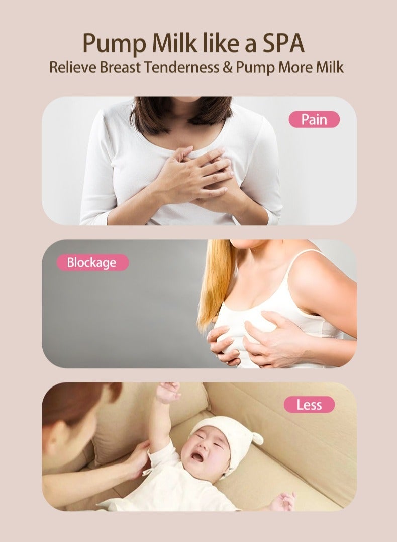 جونيس مضخة للسيدات كهربائية يمكن ارتداؤها بدون استخدام اليدين S32 للرضاعة الطبيعية  مع 4 أوضاع و 9 مستويات المحمولة اللاسلكية مع شاشة LCD + 10 - Image 5