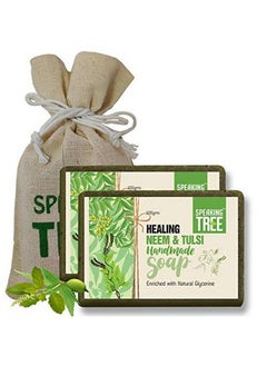 Speaking Tree Healing Neem And Tulsi Handmade Soap 100 Gms (Pack Of 2)  - Image 2