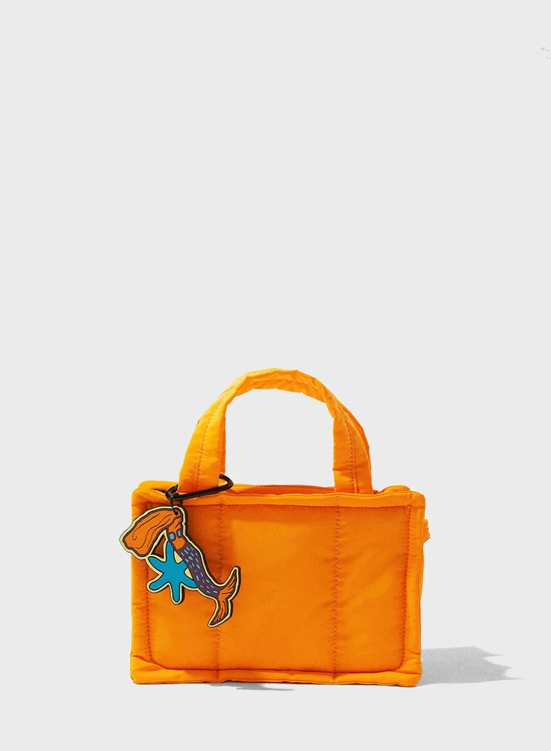 PARFOIS Nylon Quilted Tote Bag