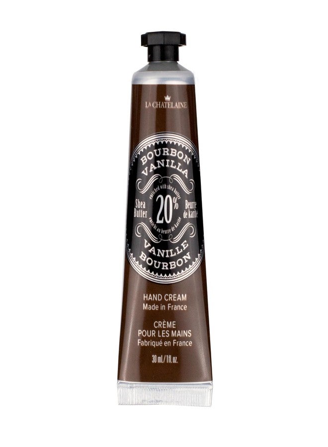 La Chatelaine 20% Shea Butter Hand Cream Travel Size, Men, Unisex, Organic Argan Oil, Moisturizing, Nourishing, Extra-Rich Hand Lotion, Made in France, Paraben Free, 1 oz / 30ml (Bourbon Vanilla) - Image 1