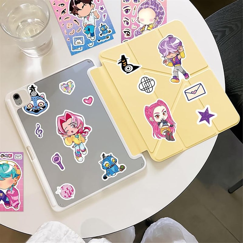 LHST 24 Sheets Make a Face Demon Movie Hunters Stickers for Girls Boys, Make Your Own Stickers for Kids Toddlers, Preschool Children Crafts Party Favor, Rewards, Art Craft, Birthday Gift (LM) - Image 3