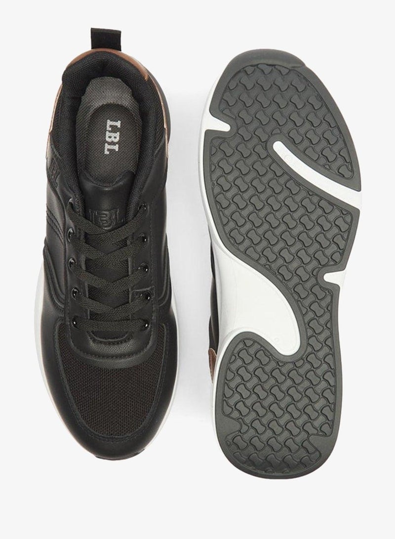 LBL by Shoexpress Men's Panelled Sneakers with Lace-Up Closure - Image 4