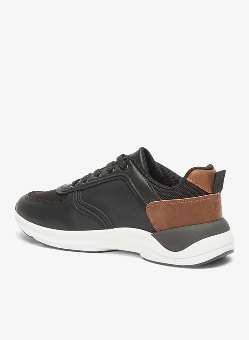 LBL by Shoexpress Men's Panelled Sneakers with Lace-Up Closure - Image 2