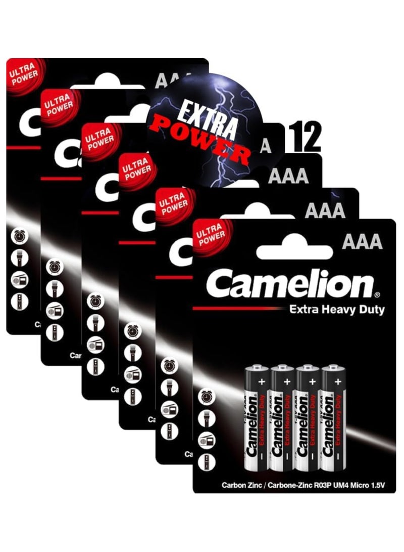 Camelion Camelion AAA Extra Heavy Duty Battery 4er Pack 12 Packs