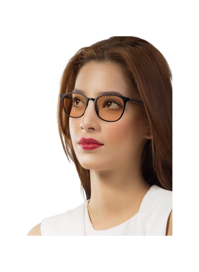 Bertha Anti-Blue Light And Anti-Radiation Black Melanin Glasses For Women Imported From The United States, Uv Protection For Viewing Phones And Computers, Plain Glasses For Postoperative Use - Image 1