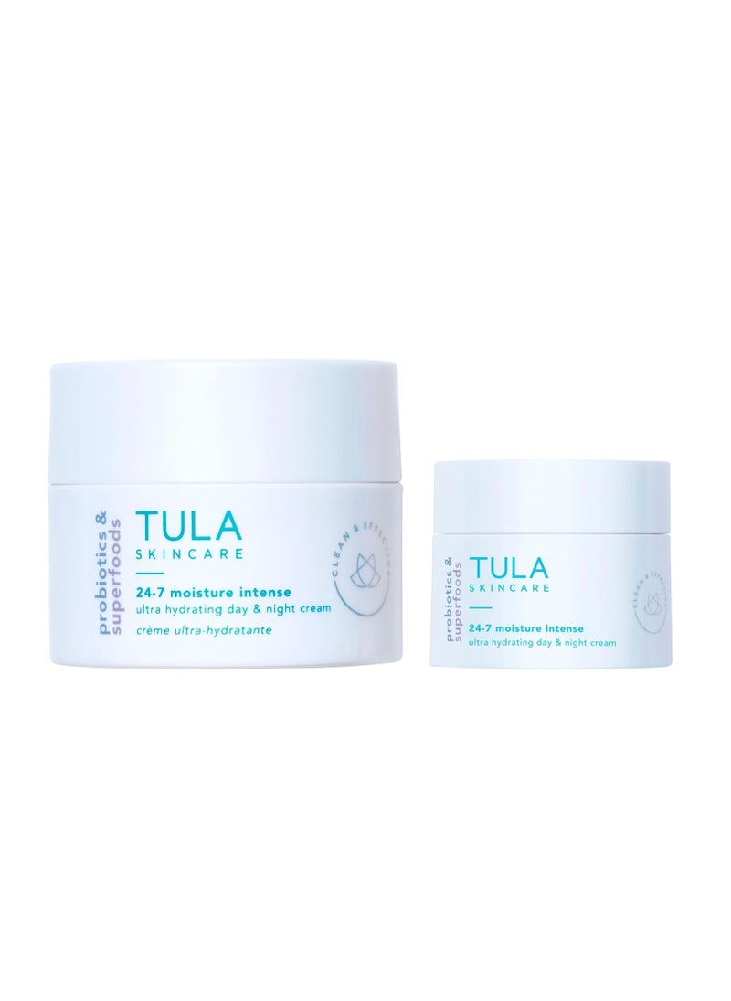 TULA - TULA Skin Care 24-7 Moisture Intense Ultra Hydrating Day & Night Cream - Travel Duo, Ultra Nourishing Moisturizer for Face, Soothe Skin, Maintain Skin Balance - Image 1